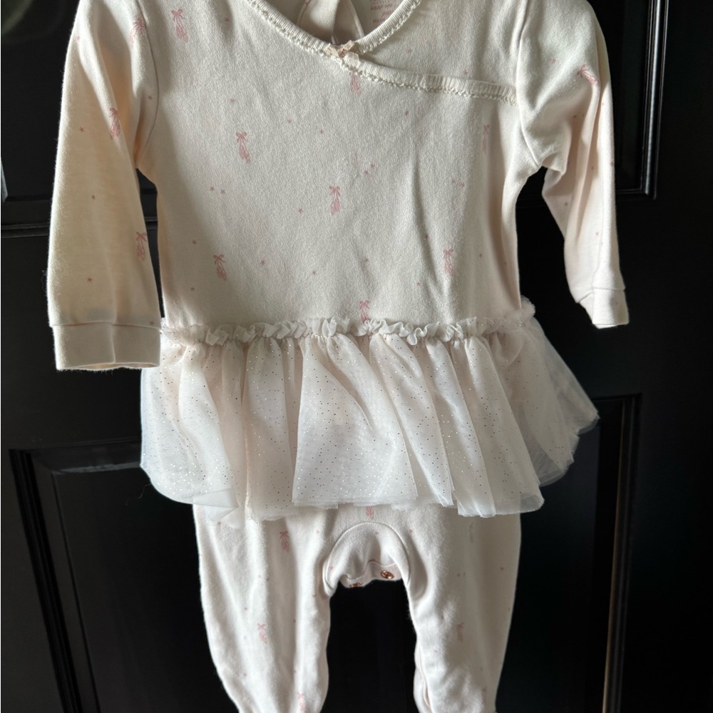 Next Cream and Pink Kids One Piece Footie